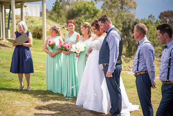 Carly and James's wedding.