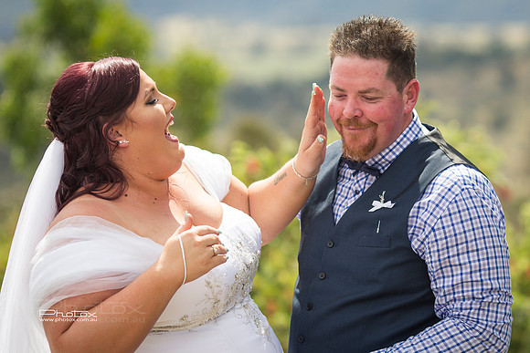 Carly and James's wedding.